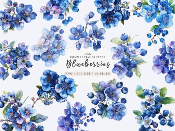 Download Watercolor Blueberry Clipart, Blueberry - Blueberry Collection
