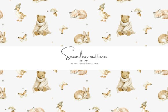 Download Nursery Pattern, Woodland Animals - Nursery Collection