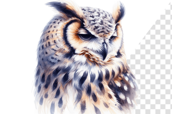 Download Wise Owl Reflections Watercolor Art - Wise owl Collection