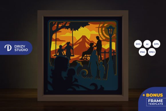 Download Mother Love Story 3D Shadow Box - Premium Resources