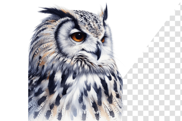 Download Wise Owl Reflections Watercolor Art - Premium Resources