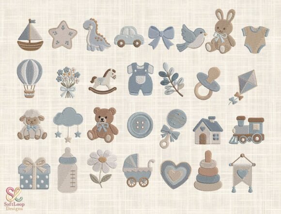 Download Giant Baby Boy Nursery Embroidery Bundle - Nursery Collection