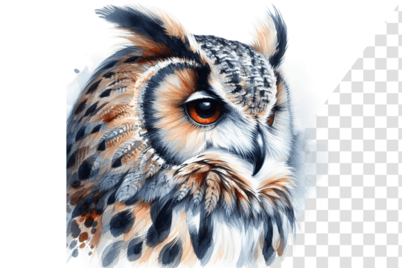 Download Wise Owl Reflections Watercolor Art - Wise owl Collection