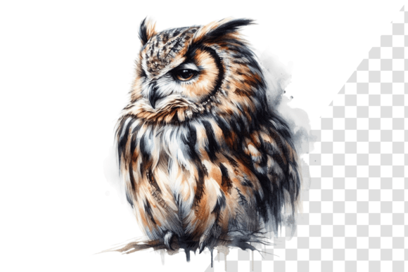 Download Wise Owl Reflections Watercolor Art - Wise owl Collection